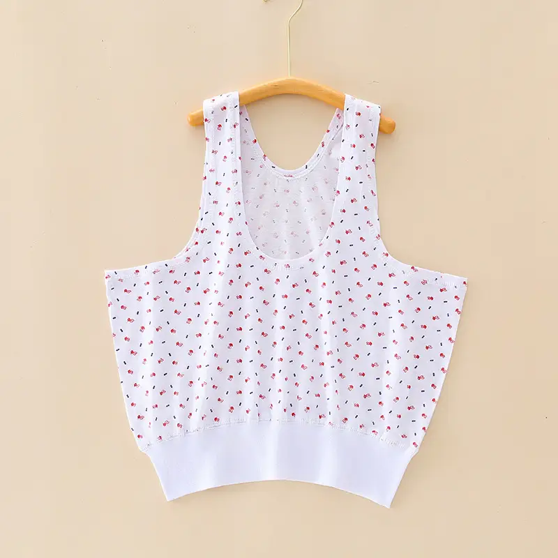 Middle-aged and old pure cotton women's vest summer loose thin underwear undershirt hurdle sports old lady vest base
