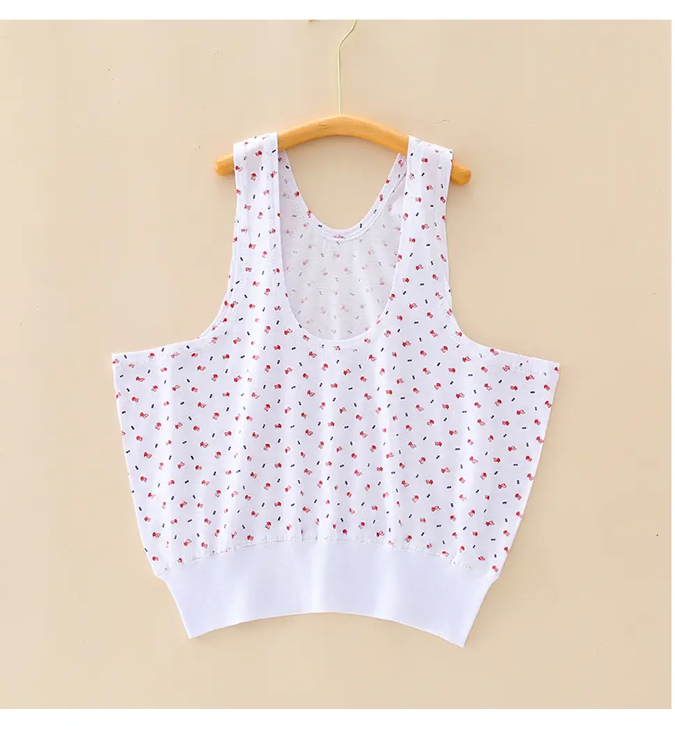 Middle-aged and old pure cotton women's vest summer loose thin underwear undershirt hurdle sports old lady vest base — feature 20