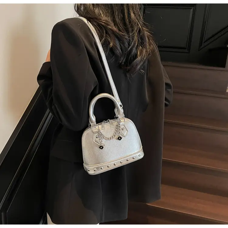 Silver Chain Satchel Bag for Women 2025 Spring — feature 21