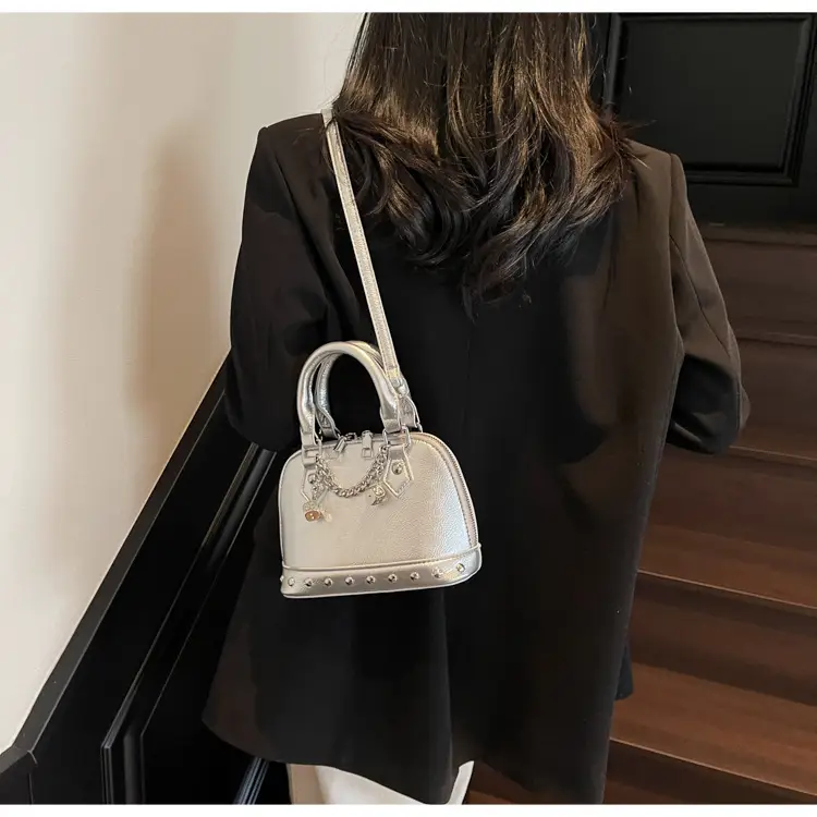 Silver Chain Satchel Bag for Women 2025 Spring — feature 22