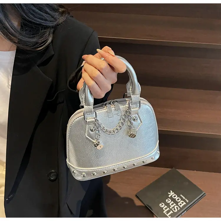 Silver Chain Satchel Bag for Women 2025 Spring — feature 28