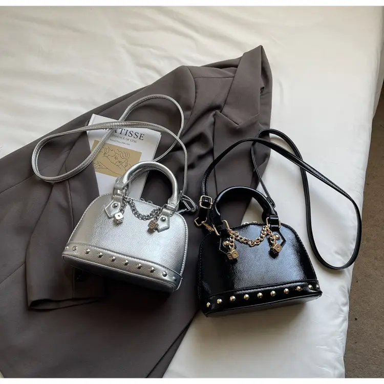 Silver Chain Satchel Bag for Women 2025 Spring — feature 49
