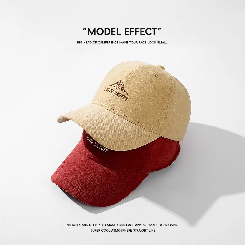 Red Mountain Peak Embroidered Baseball Cap for Kids Spring Summer 2025 - Image 10