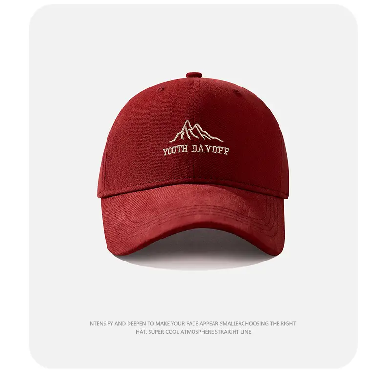 Red Mountain Peak Embroidered Baseball Cap for Kids Spring Summer 2025 — feature 17