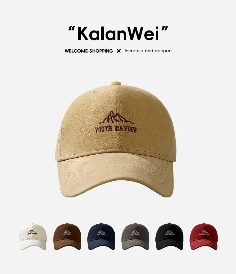 Red Mountain Peak Embroidered Baseball Cap for Kids Spring Summer 2025 — feature 2