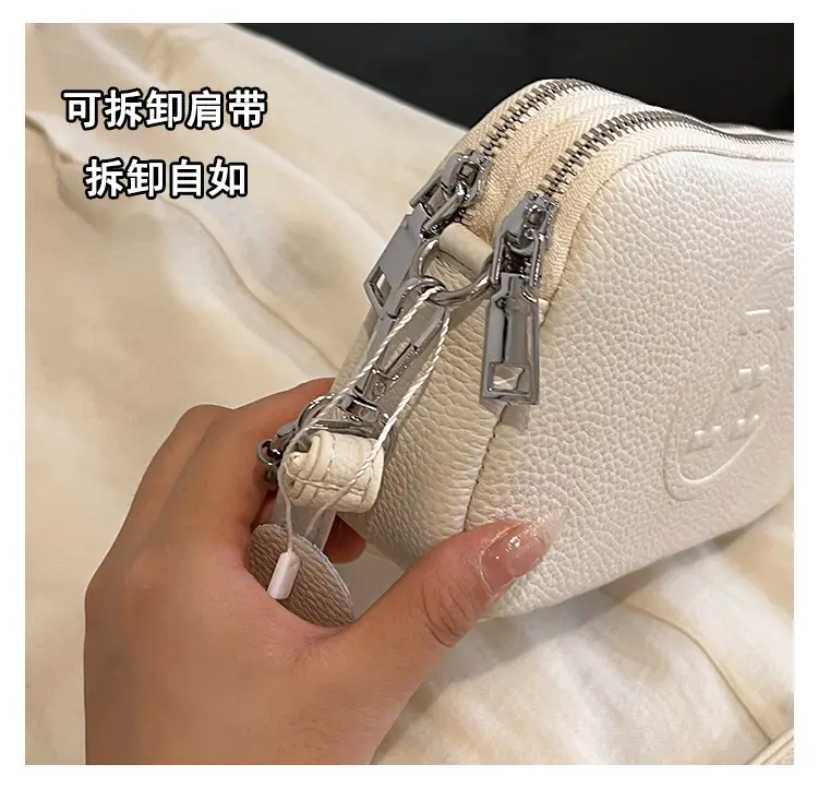 Black Cowhide Crossbody Bag for Women Multi Function — feature 10