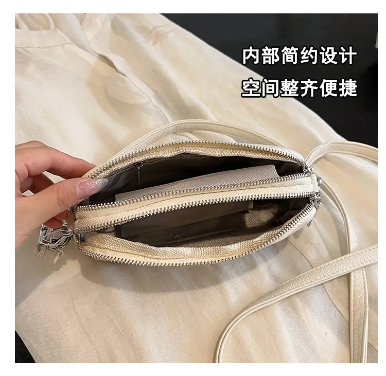 Black Cowhide Crossbody Bag for Women Multi Function — feature 11