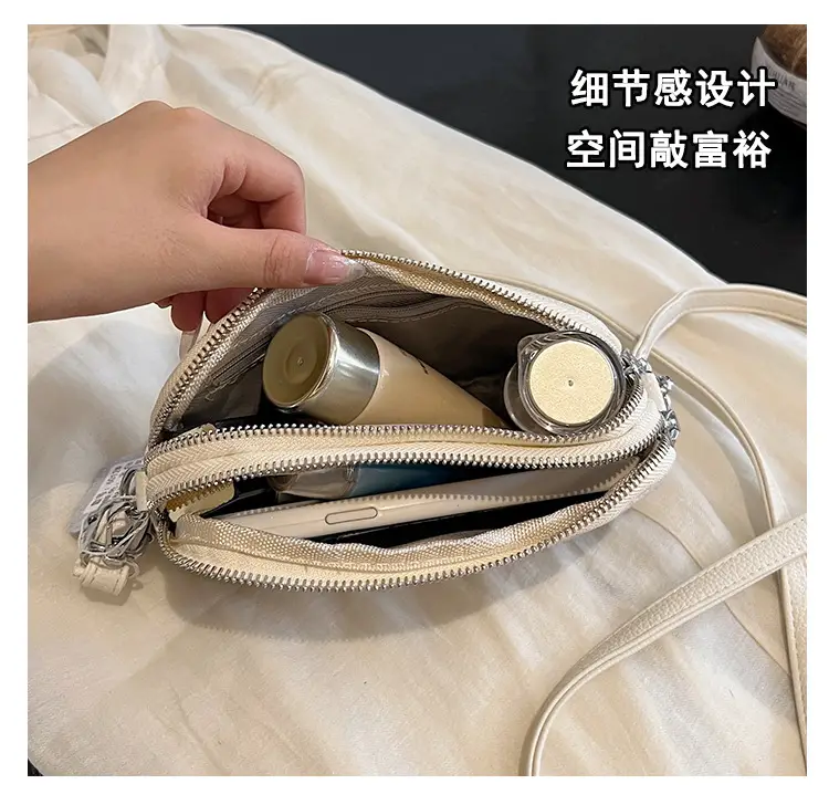Black Cowhide Crossbody Bag for Women Multi Function — feature 12