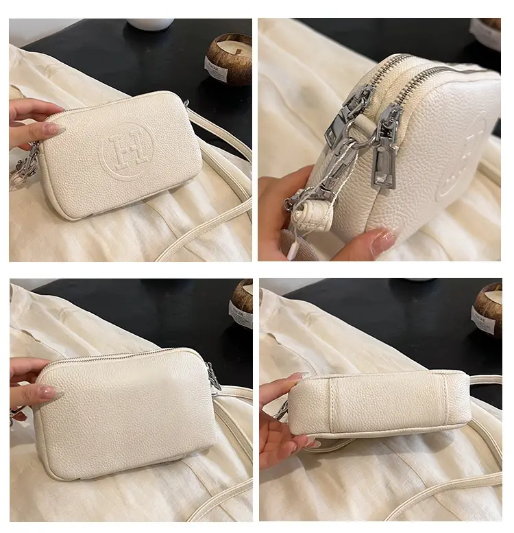 Black Cowhide Crossbody Bag for Women Multi Function — feature 14