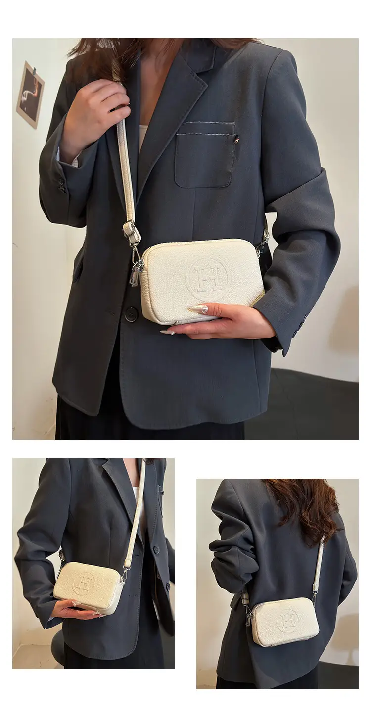 Black Cowhide Crossbody Bag for Women Multi Function — feature 20