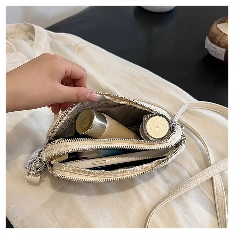 Black Cowhide Crossbody Bag for Women Multi Function — feature 34