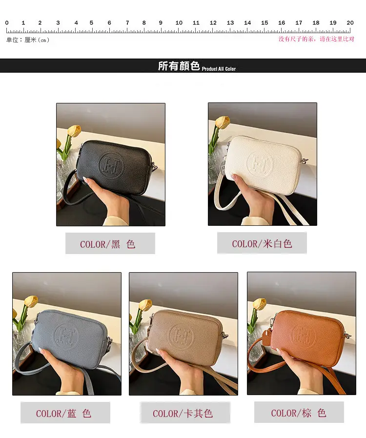Black Cowhide Crossbody Bag for Women Multi Function — feature 4