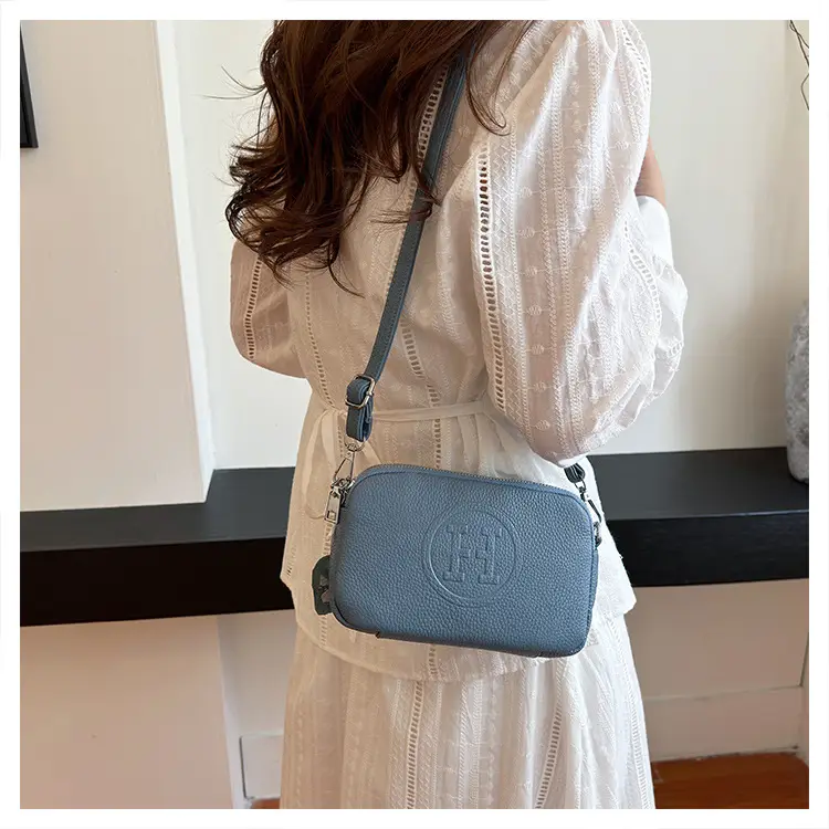 Black Cowhide Crossbody Bag for Women Multi Function — feature 41