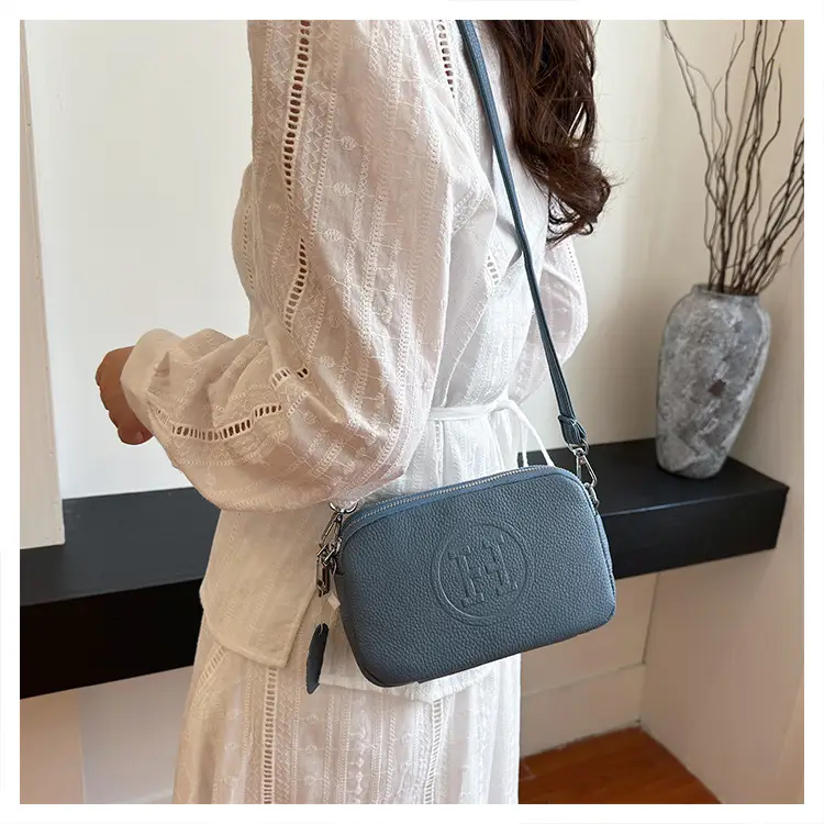 Black Cowhide Crossbody Bag for Women Multi Function — feature 42
