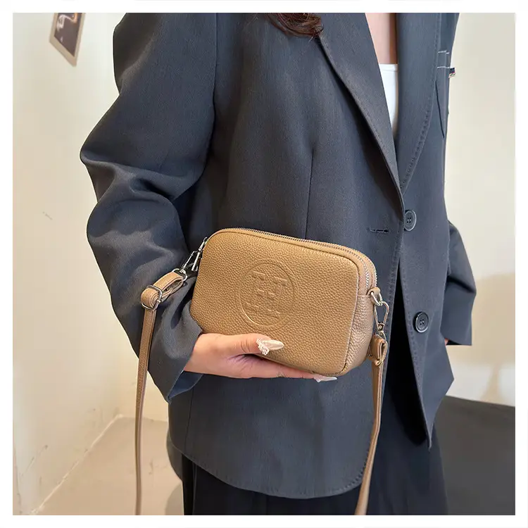 Black Cowhide Crossbody Bag for Women Multi Function — feature 48