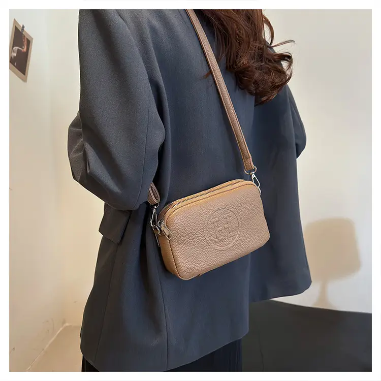 Black Cowhide Crossbody Bag for Women Multi Function — feature 49