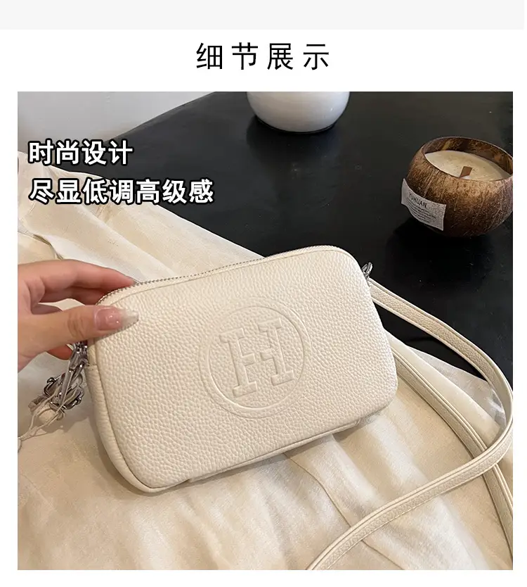 Black Cowhide Crossbody Bag for Women Multi Function — feature 5