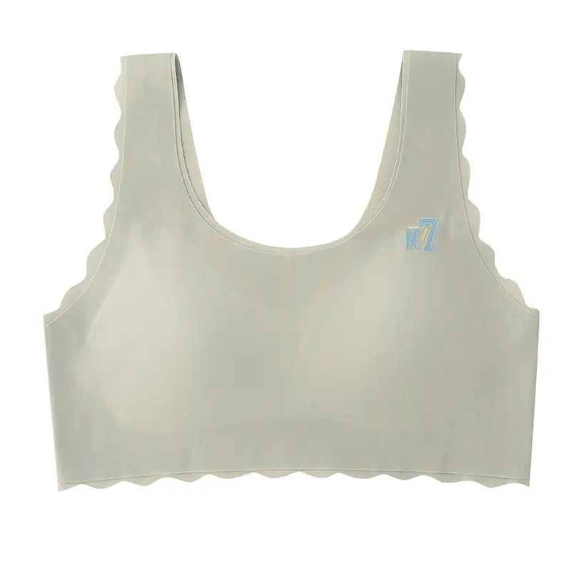 Fixed-Cup Seamless Sports Bra for Girls, Suitable for Ages 9-16, Puberty Bra for Young Girls