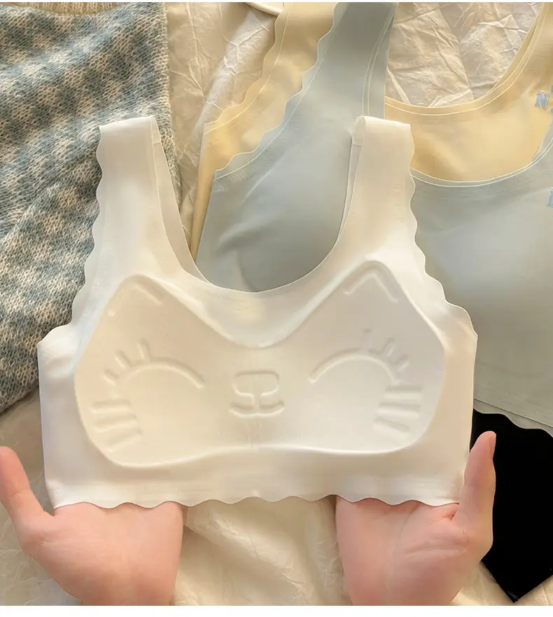 Fixed-Cup Seamless Sports Bra for Girls, Suitable for Ages 9-16, Puberty Bra for Young Girls — feature 19