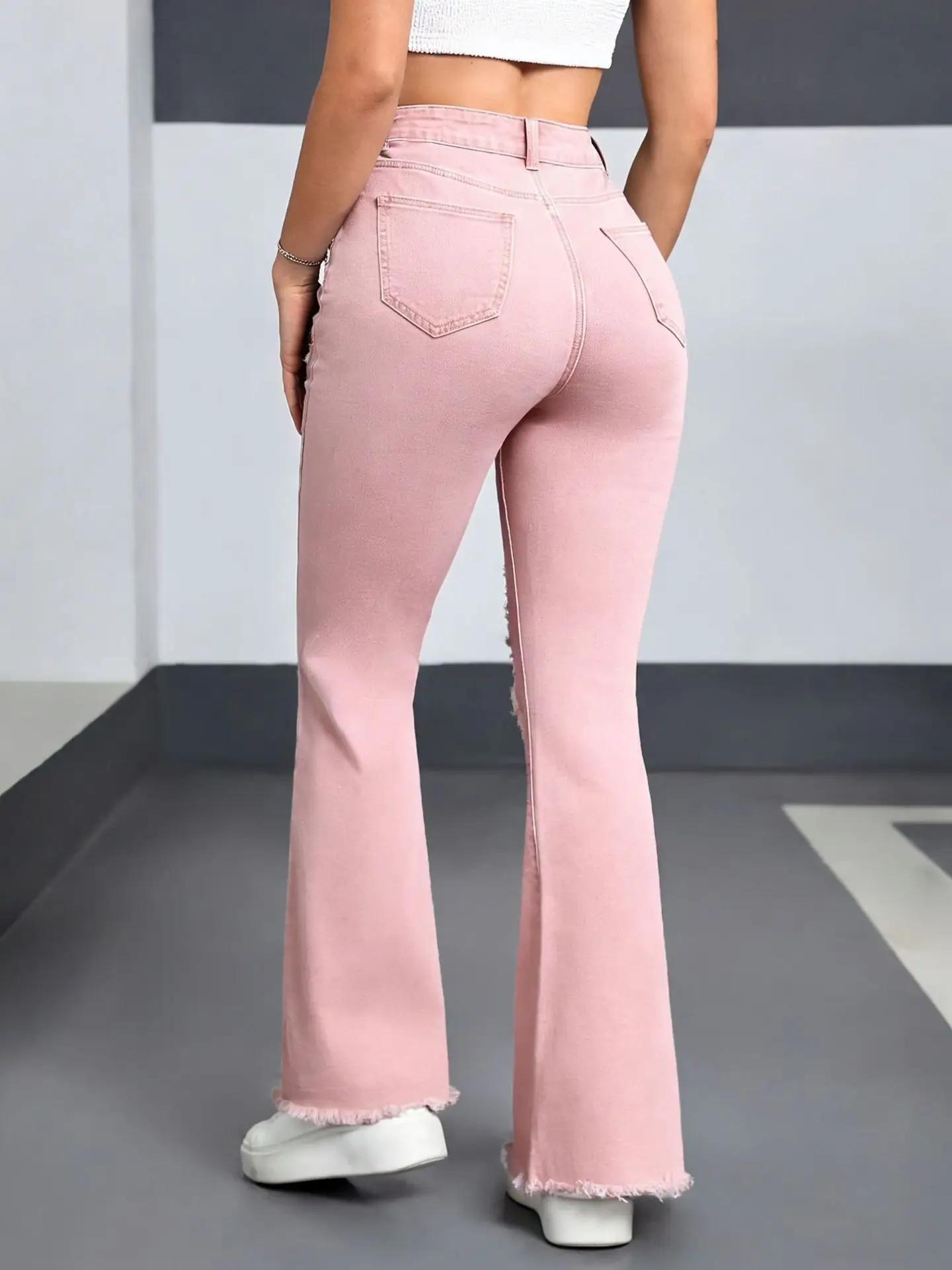 Women Pink Heart-Shaped Ripped Jeans 2025 — feature 14