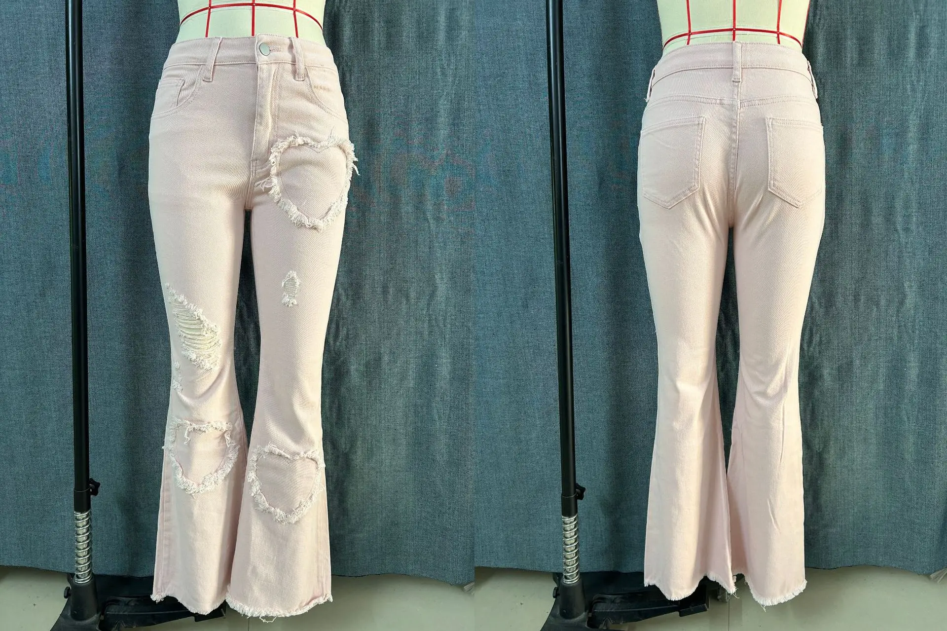 Women Pink Heart-Shaped Ripped Jeans 2025 — feature 25