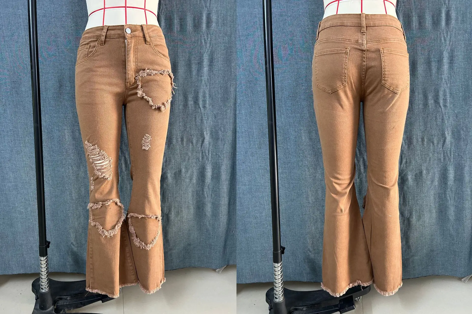 Women Pink Heart-Shaped Ripped Jeans 2025 — feature 27