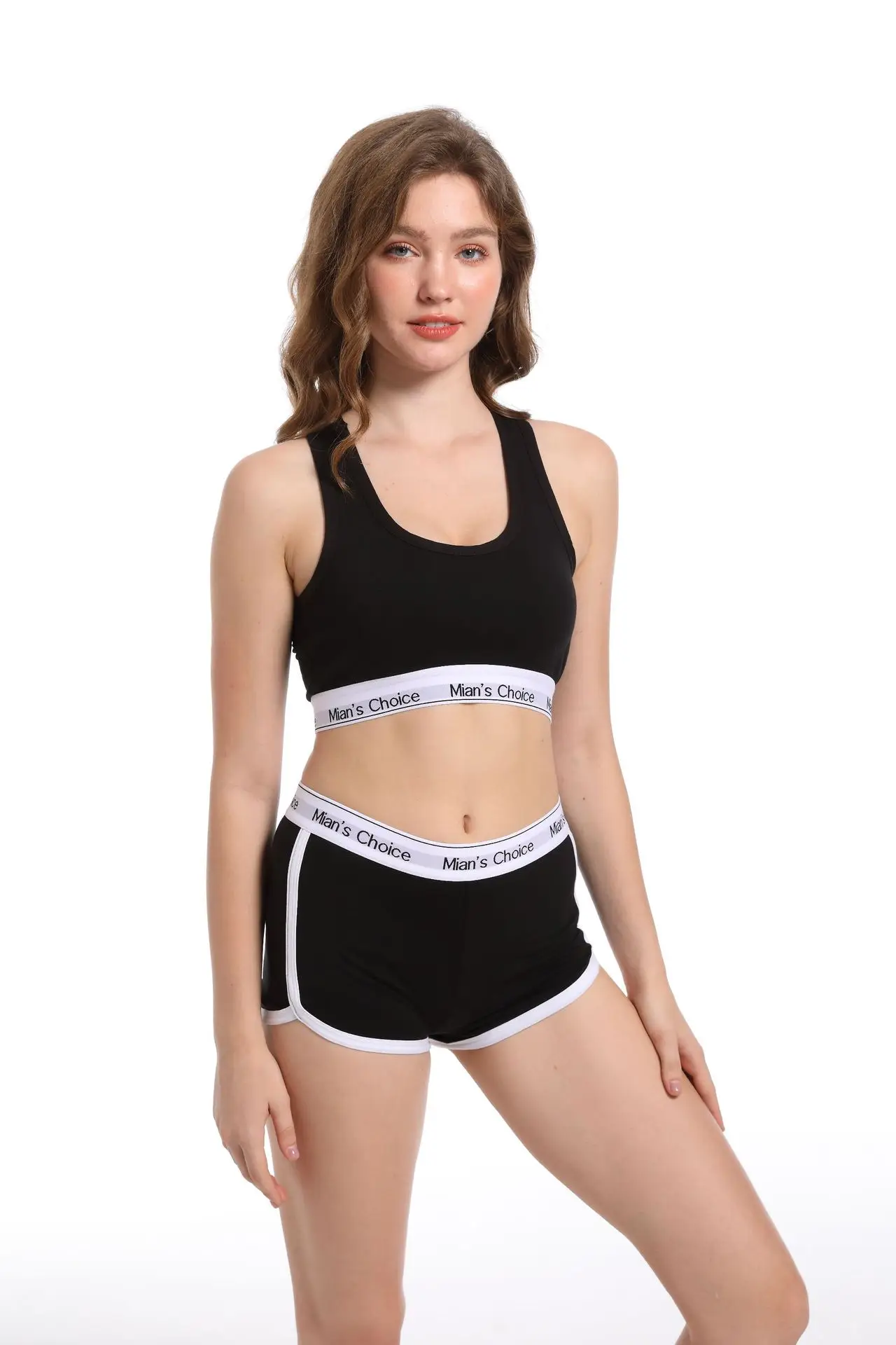 Women's White Sports Bra Boxer Briefs Set — feature 11