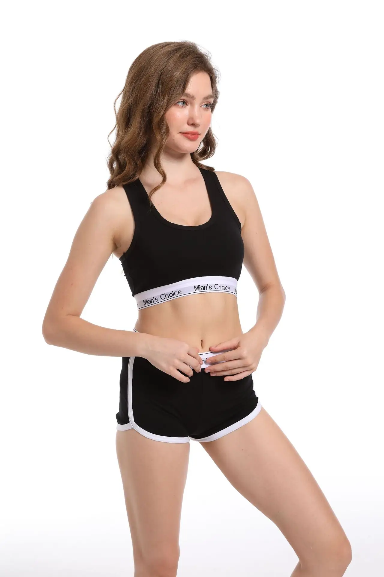 Women's White Sports Bra Boxer Briefs Set — feature 12