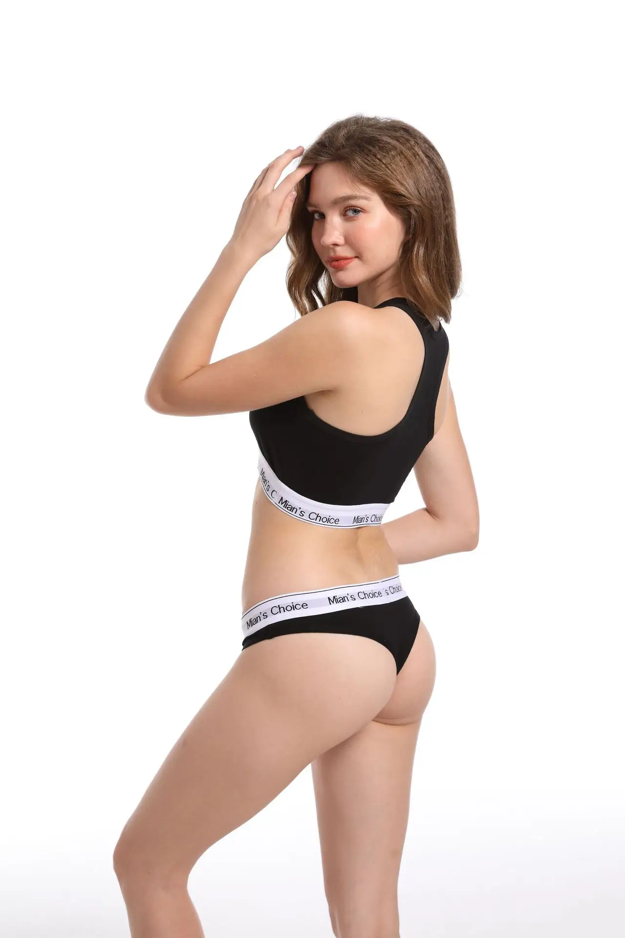 Women's White Sports Bra Boxer Briefs Set — feature 6