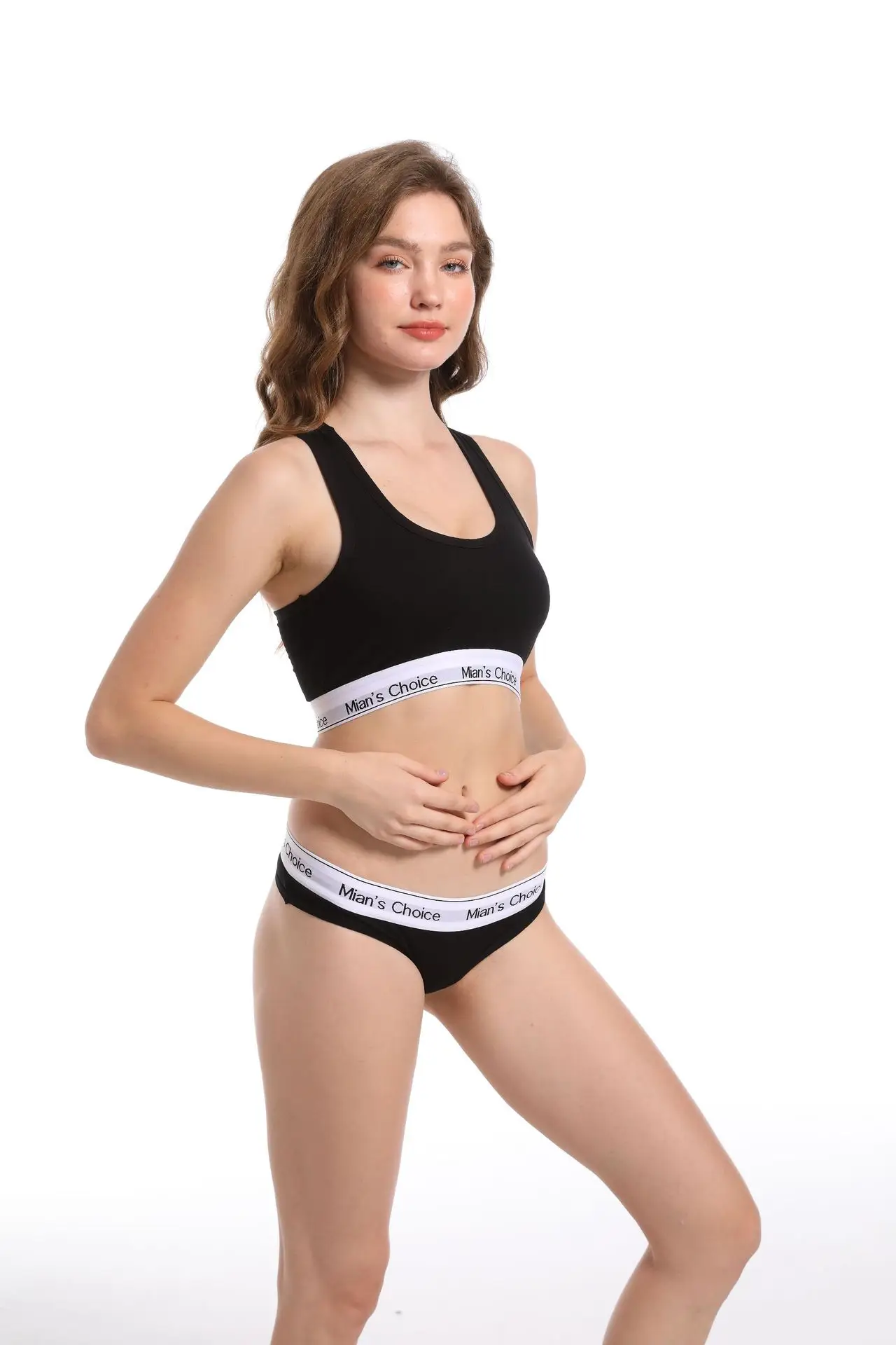Women's White Sports Bra Boxer Briefs Set — feature 8