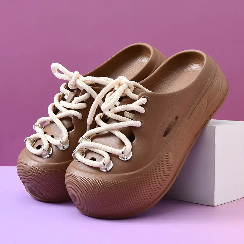2025 New Slippers Women's Non-Slip Deodorant Summer Eva Slippers Non-Smelly Foot Dung Slippers Outdoor High-Level Slippers