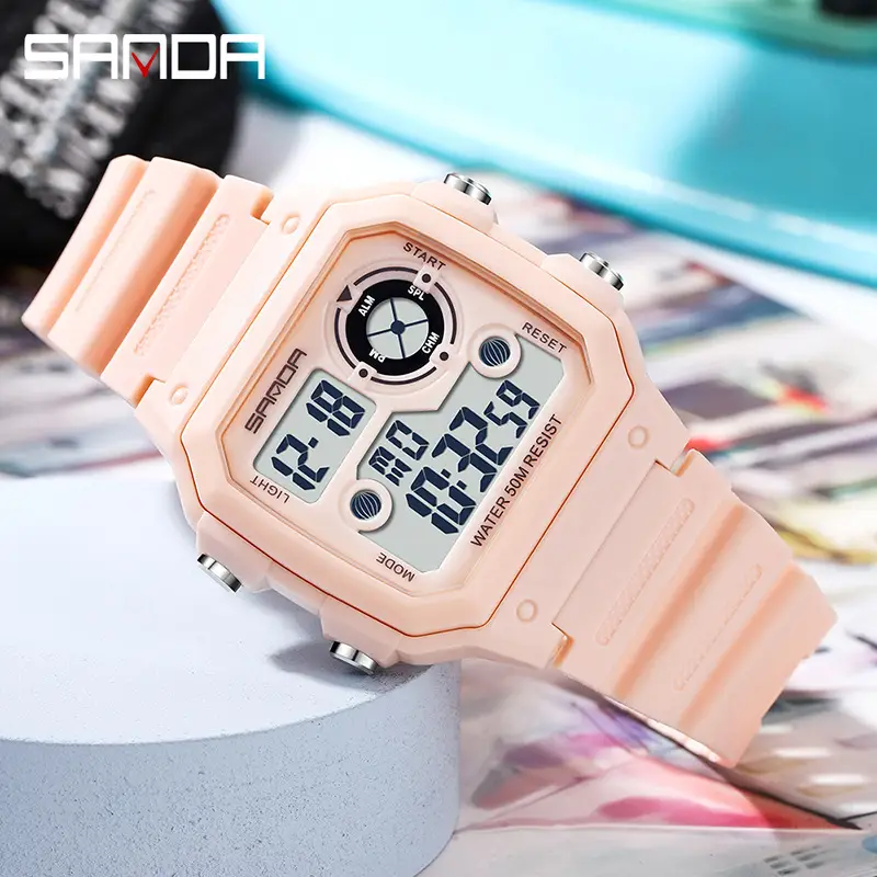 Sanda Digital Watch Men Women Waterproof 2028 - Image 7