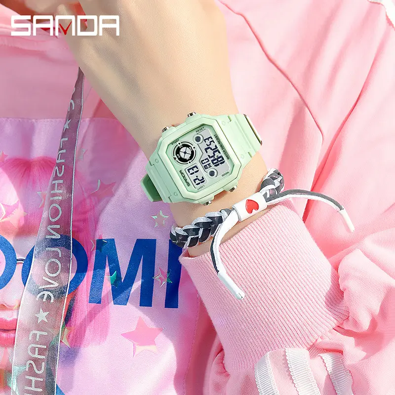 Sanda Digital Watch Men Women Waterproof 2028 - Image 8