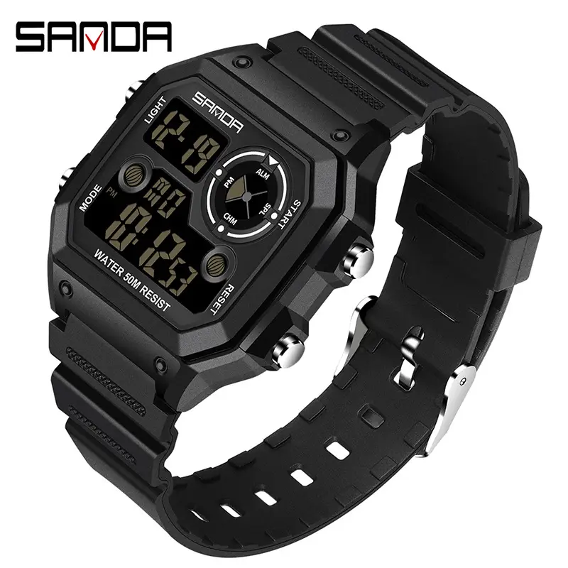 Sanda Digital Watch Men Women Waterproof 2028 - Image 10