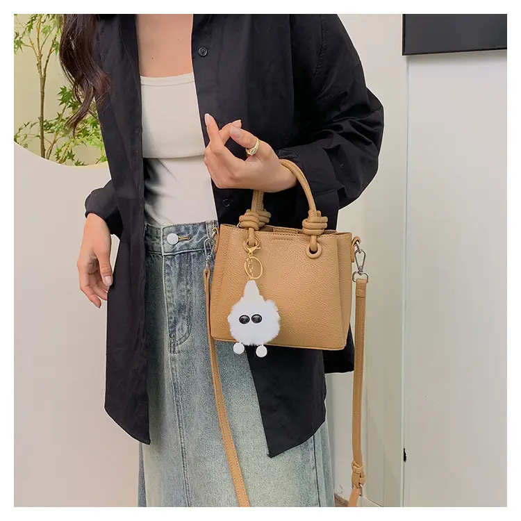 Women's Vintage Bucket Bag Tan 2025 New Arrival — feature 14