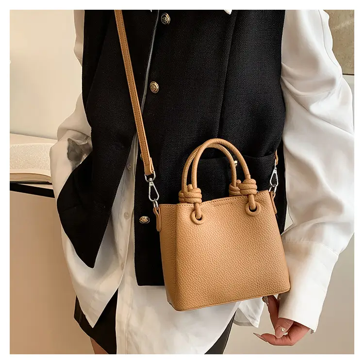 Women's Vintage Bucket Bag Tan 2025 New Arrival — feature 16