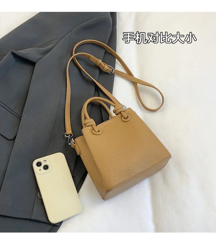 Women's Vintage Bucket Bag Tan 2025 New Arrival — feature 8