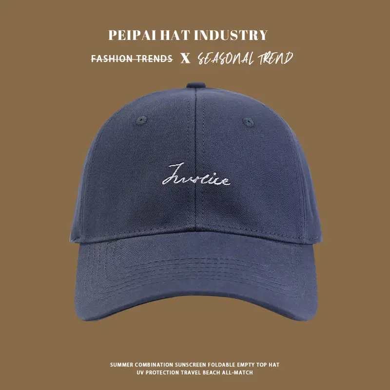 2025 New Letter Embroidery Cap Women's Big Head Face Small Baseball Cap Korean Versatile Couple Cap Men — feature 4
