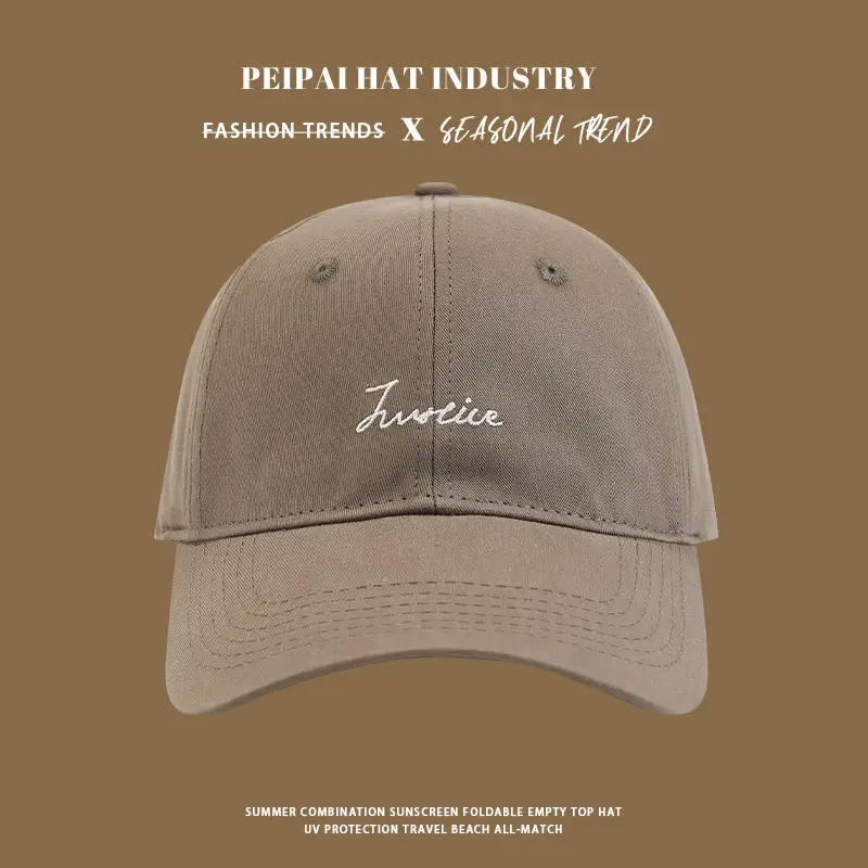 2025 New Letter Embroidery Cap Women's Big Head Face Small Baseball Cap Korean Versatile Couple Cap Men — feature 7