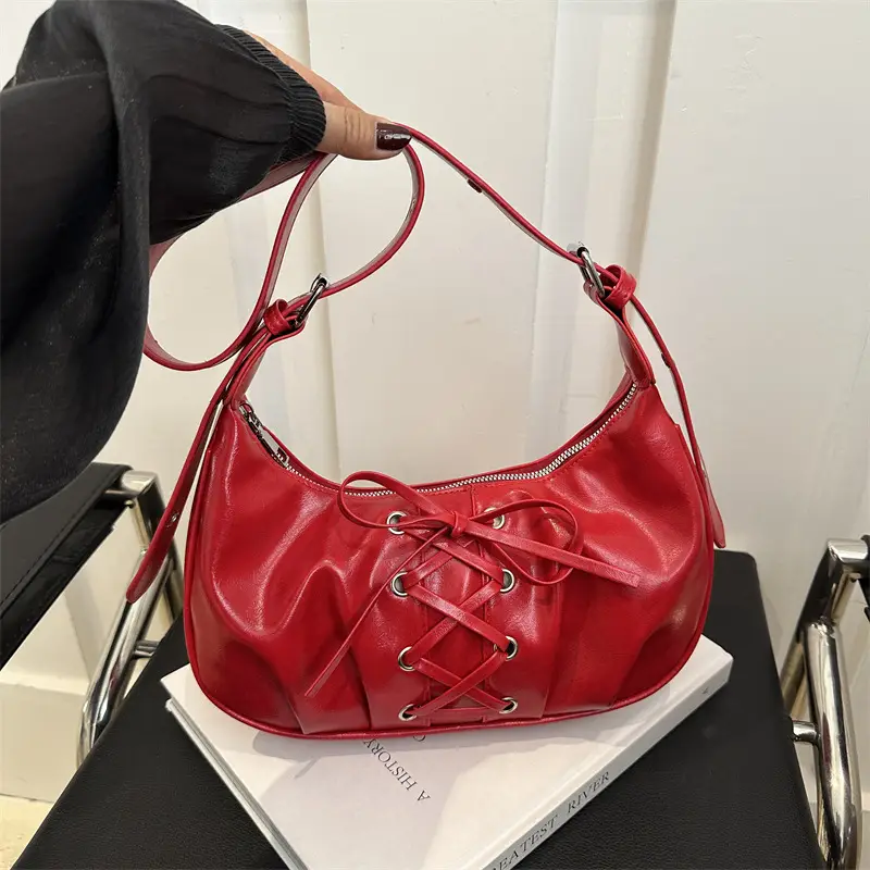 White Pleated Shoulder Bag for Women — feature 15