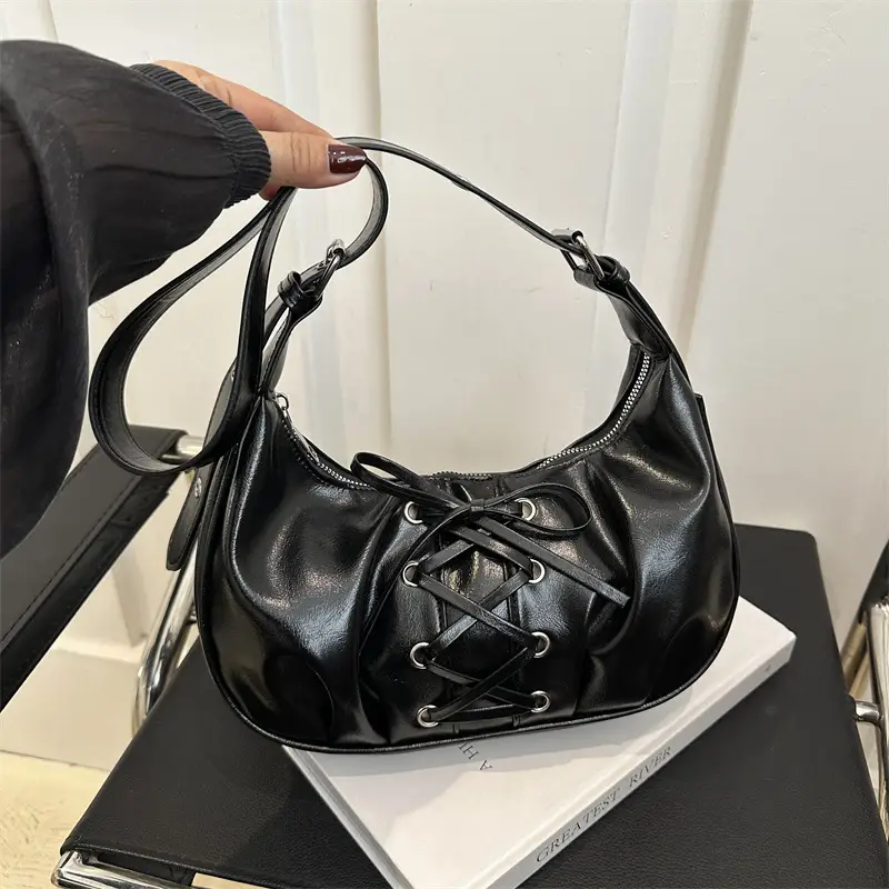 White Pleated Shoulder Bag for Women — feature 16
