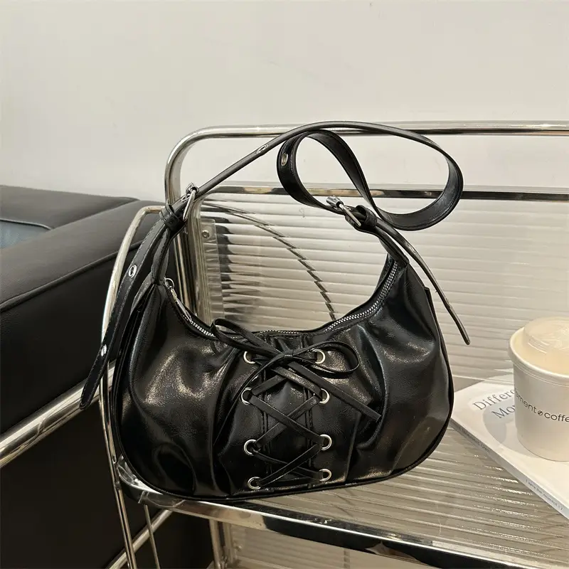 White Pleated Shoulder Bag for Women — feature 20