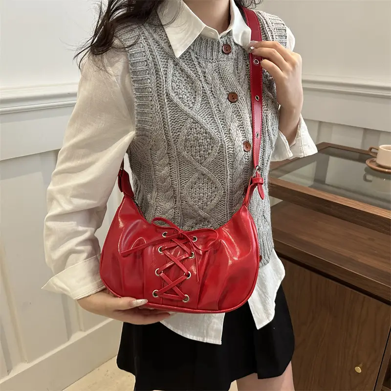 White Pleated Shoulder Bag for Women — feature 26