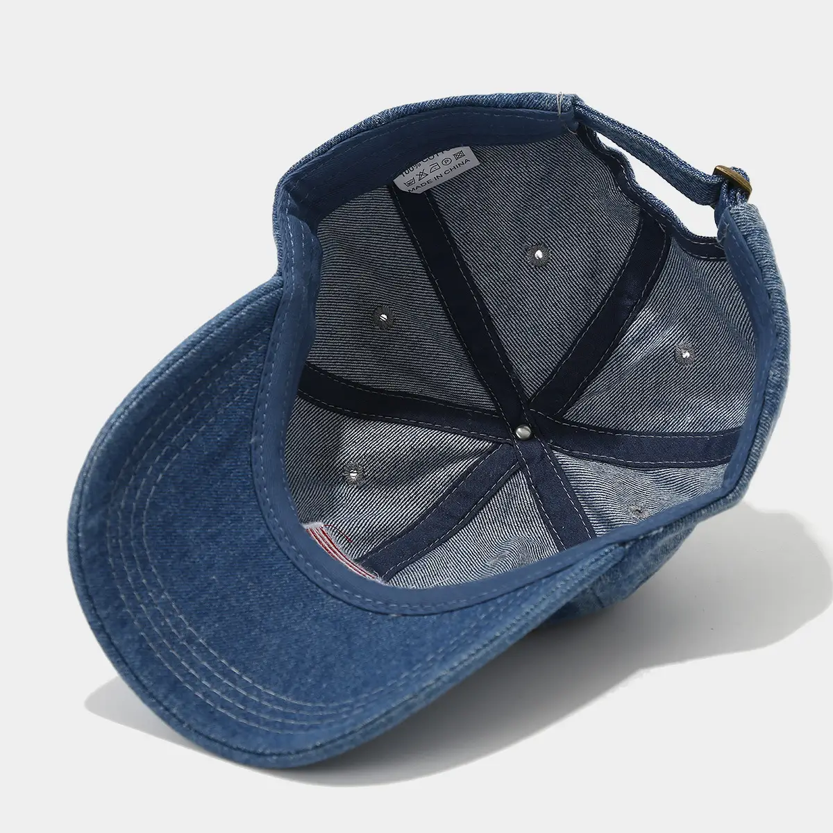 American Flag Embroidered Denim Cap Retro Hip Hop Sunshade — feature 9