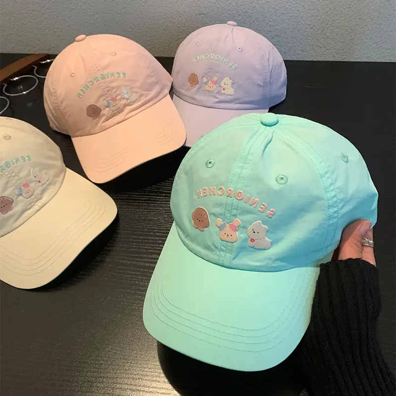 Mint Green Puppy Cap Women Spring Summer Sun Shade - Image 9