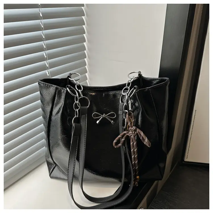 Brown Leather Chain Tote Bag for Women 2025 — feature 12