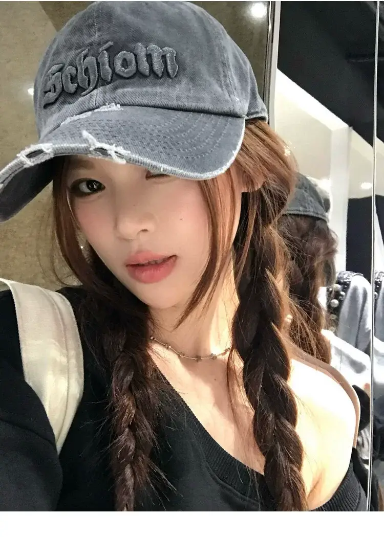 Women Distressed Baseball Cap Spring Autumn Double I — feature 15