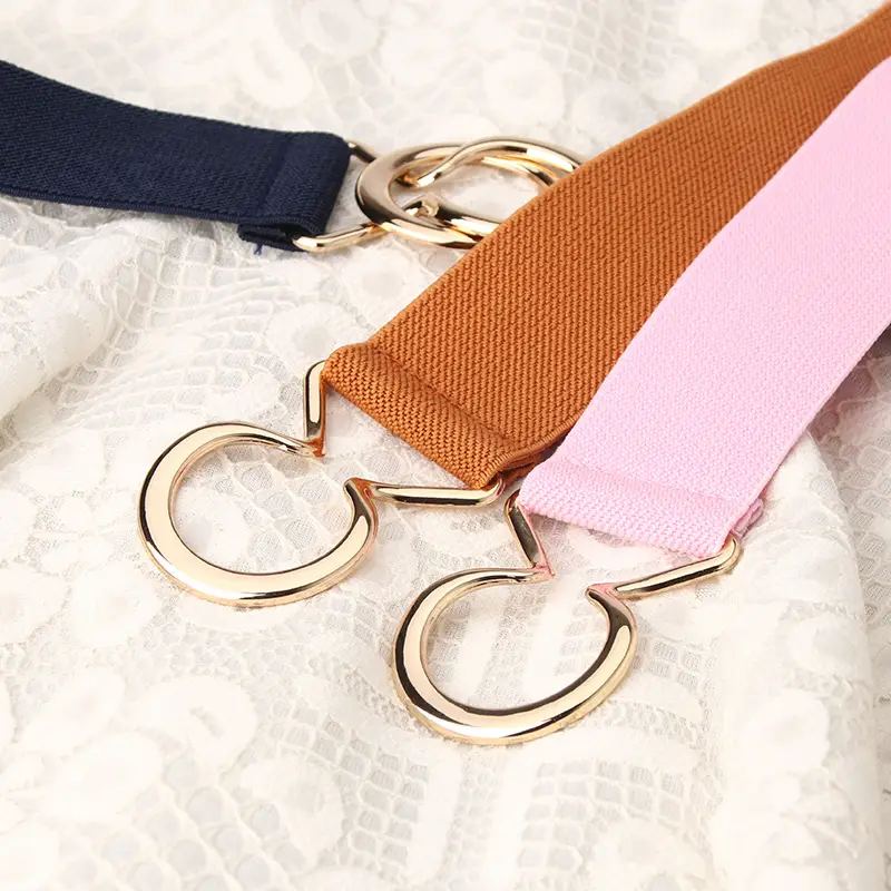 Black Japanese Style Slim Fit Belt with Ring Buckle