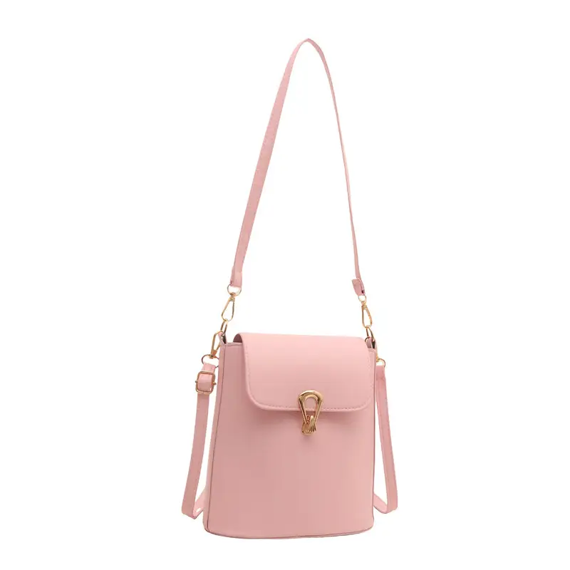 Pink Textured Shoulder Crossbody Bag for Women - Image 10
