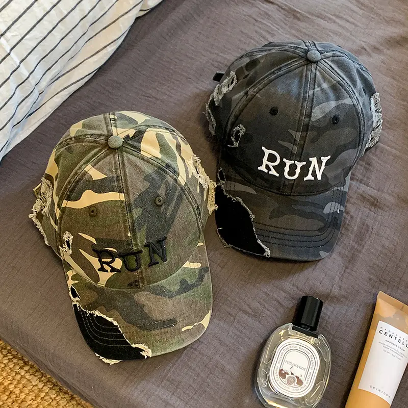 Women's American Style Camo Baseball Cap with Embroidered Design - Image 7